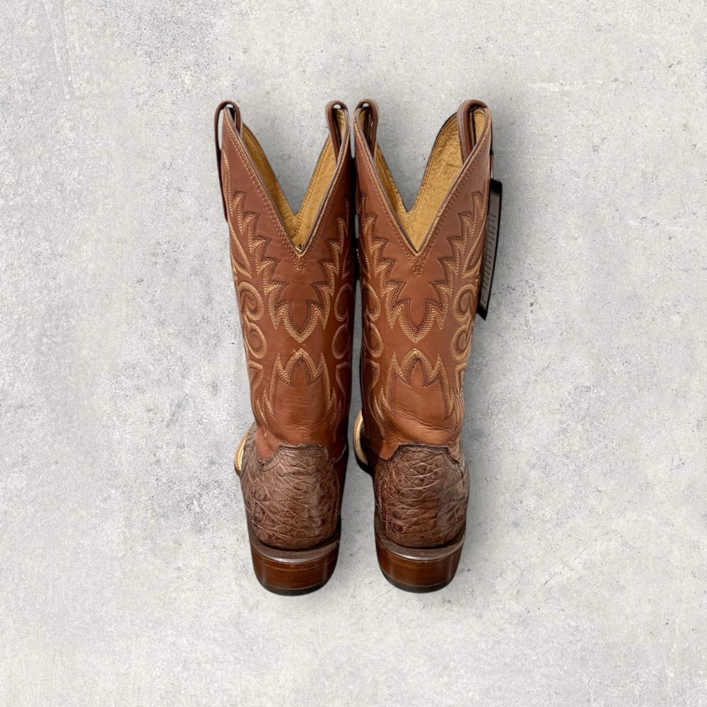 🔥🐊Lucchese Caiman Hornback Boots Sz 10D | New | Sole + Heel Protectors 🐊🔥 - Picture 5 of 14